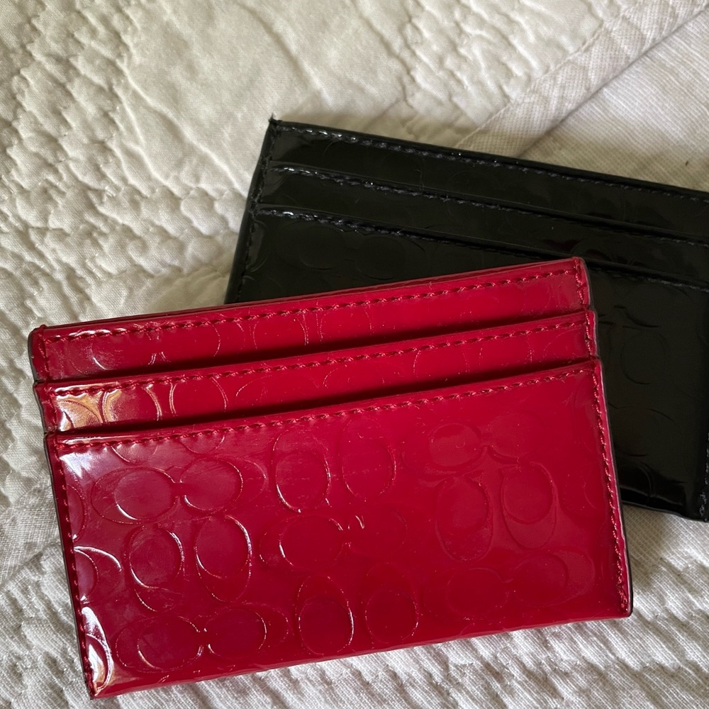 Coach Business or Credit Card Cases 1 Red & 1 Black